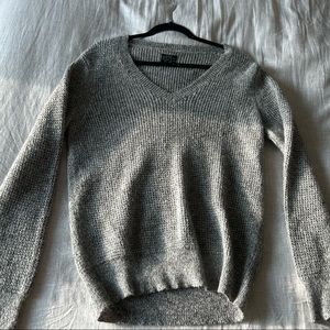 All Saints Gray V Neck Sweater